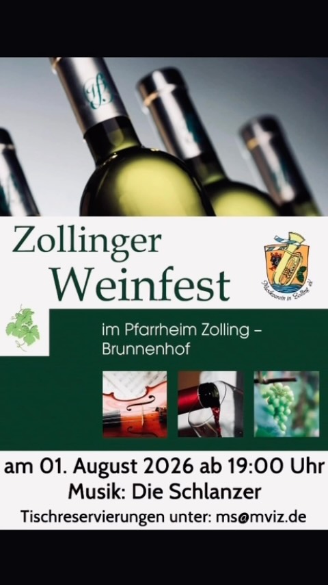 Am Samstag den 01.08 ist es wieder soweit, unser traditionelles Weinfest 🍷 findet statt.

Mit der Musik von @die_schlanzer - vor 4 Wochen noch am Woodstock der Blasmusik und am Samstag bei uns 🎺

Wie ...