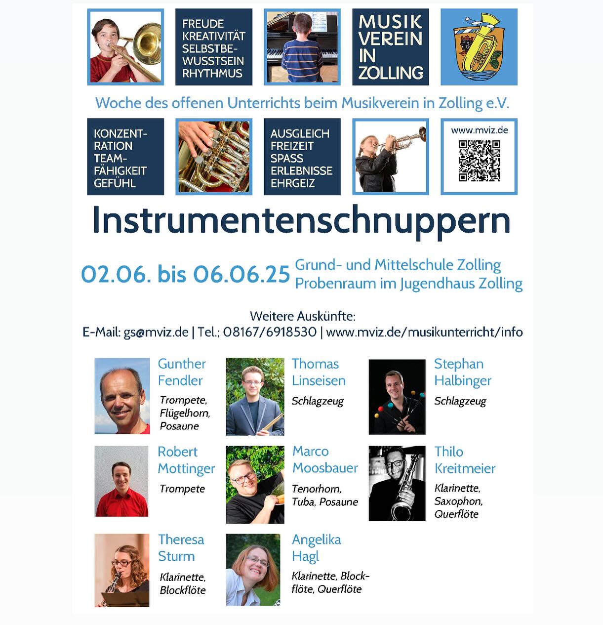 🎼 Woche des offenen Unterrichts vom 02.-06.06 🎺
Einfach vorbei kommen und Instrumente 🎷 ausprobieren 🥁
Wenn Sie vorab Fragen haben einfach bei uns in der Geschäftsstelle ☎️0176 60845870☎️ ...